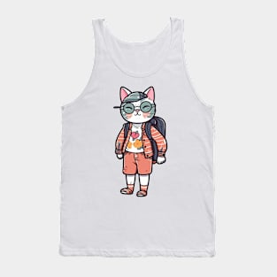 A cute kitty wearing street fashion Tank Top